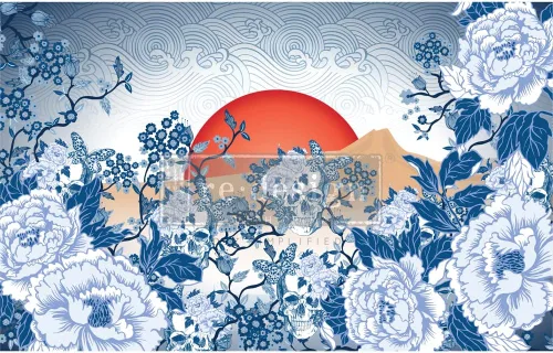 Miniatura 33 de Rediseñar con Rediseñar Decoupage Decor Papel de seda Cobalt Flourish, 1 hoja (19 x 30 pulgadas) Rediseñar papel de decoupage de tejido 655350652340