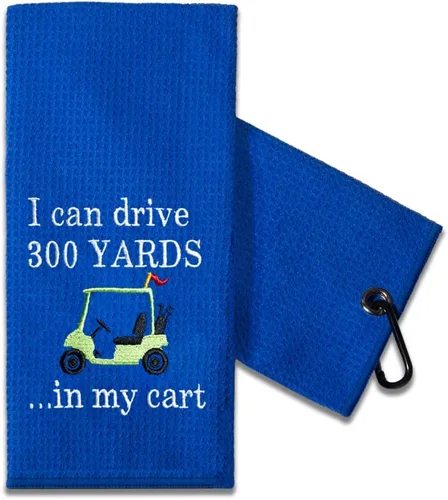 TOUNER Toalla de golf divertida, regalos para papá, hombres, regalos de jubilación para golfistas, toalla de golf bordada divertida para bolsas de