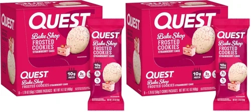 Miniatura 19 de Quest Nutrition Frosted Cookies Twin Pack, Pastel de Cumpleaños, 1g de Azúcar, 10g de Proteína, 2g de Carbohidratos Netos, Sin Gluten, 8