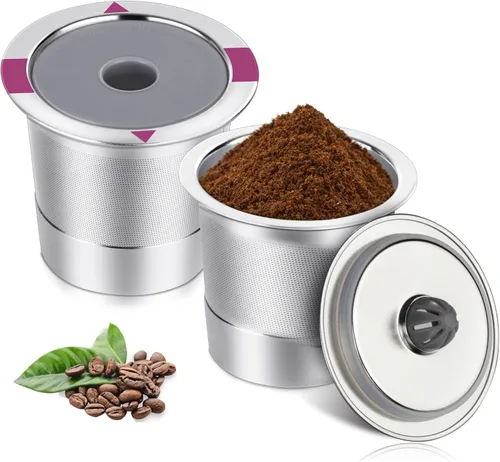 Miniatura 9 de Tazas reutilizables K Cups para Keurig, cápsulas de café reutilizables universales de acero inoxidable, cápsulas K recargables únicas para máquinas