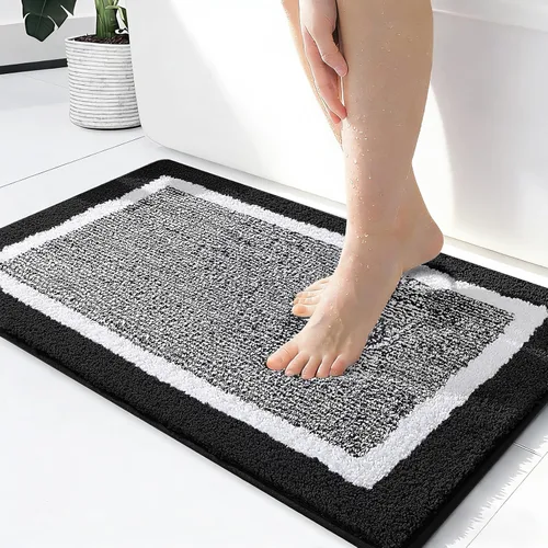 Miniatura 73 de OLANLY Alfombras de baño 24x16, tapete de baño de microfibra extra suave y absorbente, antideslizante, lavable a máquina, alfombra de baño esponjosa