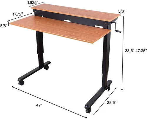 Miniatura 16 de DESK STORE - Escritorio para computadora ajustable para estar sentado o parado
