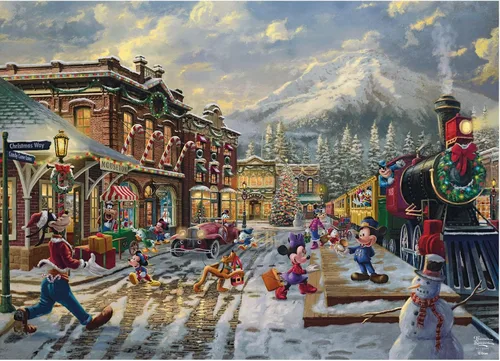 Miniatura 2 de Ceaco - Thomas Kinkade - Disney - Holiday - Candy Cane Express - Rompecabezas de 1000 piezas
