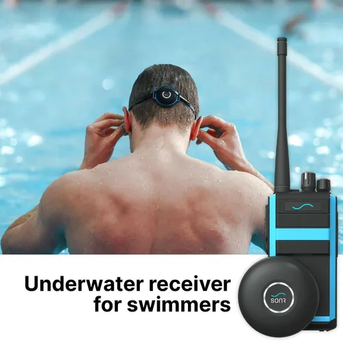 Miniatura 3 de SONR Comunicador de entrenador de natación, impermeable, conjunto de natación subacuática, natación, regalos de entrenador, conducción ósea