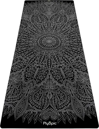 Miniatura 10 de Plyopic. Tapete de yoga todo en uno, combo de tapete de lujo con agarre para el sudor, ideal para yoga, yoga caliente, bikram, pilates, Moons
