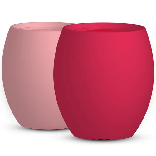 Miniatura 9 de Taza de silicona para bebé, taza de entrenamiento para niños pequeños, taza abierta para el destete LED de bebé, paquete de 2 tazas para bebés sin