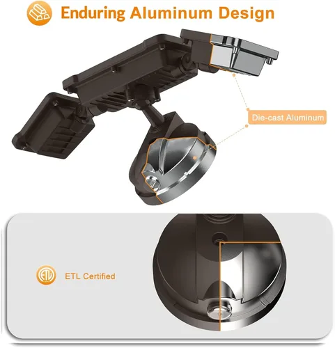 Miniatura 5 de LEPOWER Luces de seguridad LED de 3500 lm del anochecer al amanecer al aire libre, luz de inundación al aire libre de 35 W con fotocélula, 5500 K