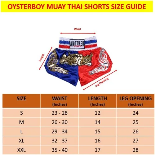 Miniatura 5 de OYSTERBOY Pantalones cortos clásicos de Muay Thai para hombres y mujeres, boxeo, kickboxing, artes marciales mixtas, ropa de lucha BJJ