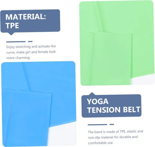 Miniatura 4 de VALICLUD Juego de 3 bandas elásticas de resistencia para yoga, para entrenamiento, parte superior y inferior del cuerpo, estiramiento de espalda