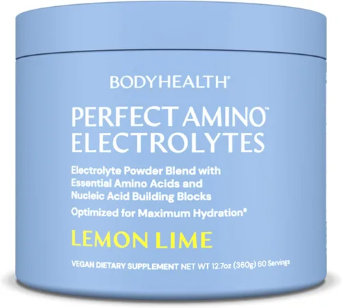Miniatura 9 de BodyHealth PerfectAmino Polvo de Electrolitos Sin Azúcar, Hidratación Ayuno Keto Cero Azúcar Mezcla de Bebida de Electrolitos con Minerales Traza
