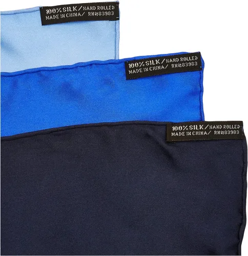 Miniatura 3 de Stacy Adams mens 100% Silk Hand Rolled 17"x 17" Pocket Square Three Piece Set