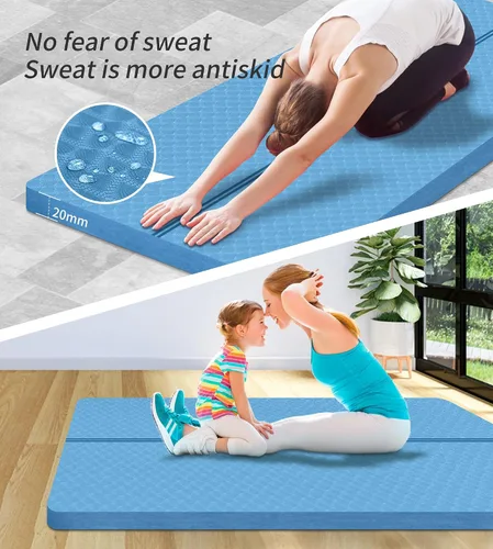 Miniatura 6 de nuveti Tapete Grande para Ejercicios - Tapete de Yoga de 15mm/20mm/30mm de Grosor Tapete de Ejercicios para Fitness, Yoga, Pilates, Estiramientos