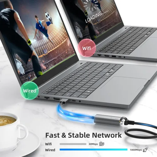 Miniatura 2 de Adaptador Ethernet USB 3.0, WALNEW 1000 Mbps Gigabit USB a Ethernet LAN adaptador de red, convertidor de cable USB macho a RJ45 hembra para MacBook
