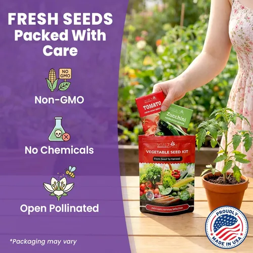Miniatura 5 de NatureZ Edge, 20 variedades con semillas de melón para plantar verduras, semillas de vegetales para plantar al aire libre, semillas, semillas