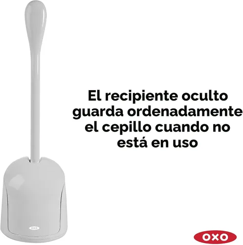 Miniatura 2 de OXO Good Grips - Escobilla de inodoro compacta y recipiente, color gris