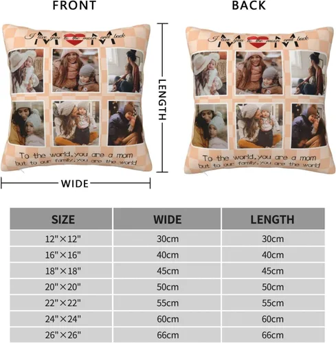 Miniatura 4 de Regalos para mamá - Funda de almohada personalizada con fotos, funda de almohada personalizada con foto para mamá, funda de almohada personalizada