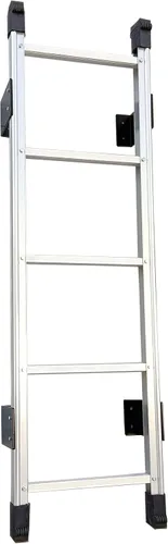 Escalera de sótano con 5 peldaños, 54 pulgadas de alto de aluminio para ventana, escalera de escape de incendios en ambientes húmedos con capacidad