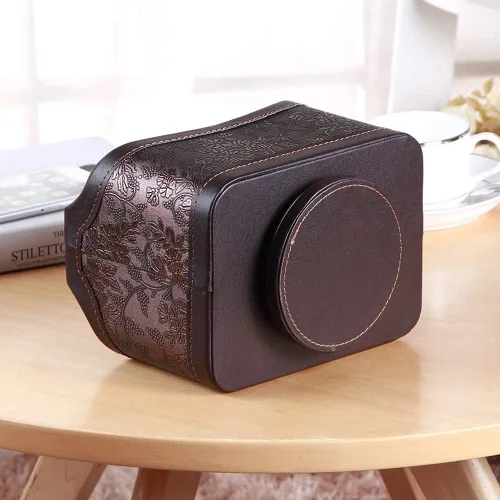 Miniatura 3 de Organizador de control remoto de piel sintética con diseño giratorio de 360°, organizador de escritorio para control remoto de TV, teléfono