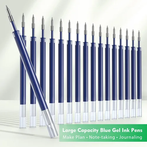 Miniatura 6 de HIACRY 8Pcs Blue Ink Gel Pens, Quick-Dry 0.7mm Fine Point Fidget Pens, Smooth Writing Journaling Pens for Note Taking, Gift for Women & Girls