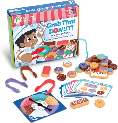 Learning Resources Juego de motricidad fina para niños pequeños, juguetes de panadería, juegos de mesa, clasificación de colores, regalos para niños