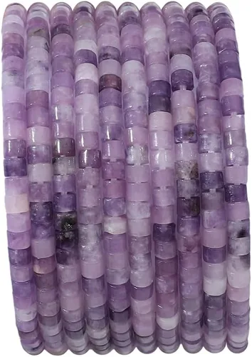 Miniatura 18 de BEADIA Cuentas de jade africano natural en cilindro corto 2x3mm 155 piezas Tubo cuentas sueltas semipreciosas para hacer joyas Diseño