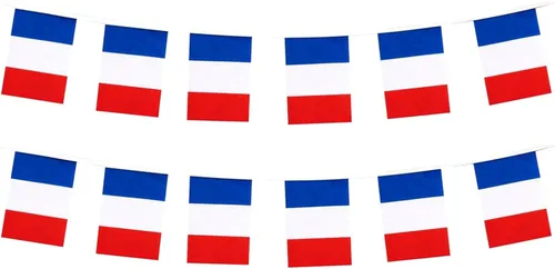 Bandera de Francia Pequeña Mini Bandera Francesa Banner Decoraciones para Desfiles, Fiestas, Aulas, Jardines y Festivales (Francia)