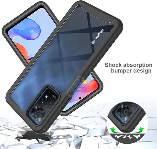 Miniatura 4 de Funda protectora para Redmi Note 11 Pro, protección contra caídas 2 en 1 híbrida resistente de doble capa para Redmi Note 11 Pro - Negro