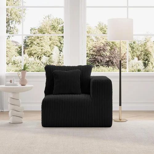 Miniatura 18 de Novilla 141" Sofá seccional modular, sofá seccional moderno en forma de nube con soporte Smarts Coil™, sofá sin huesos en forma de U para sala