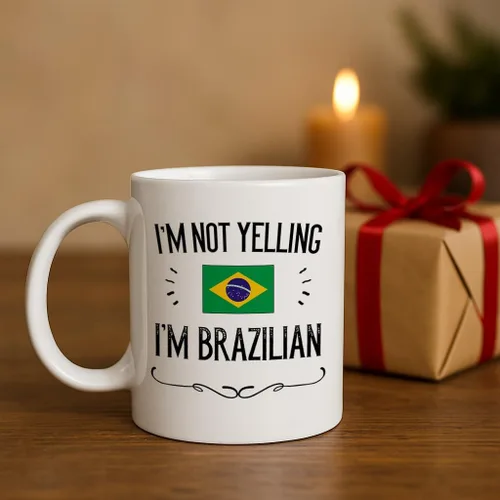 Miniatura 9 de Casitika Recuerdo y regalos del orgullo brasileño. Taza de café de 11 onzas. Idea de regalo para esposa, marido, amigo o compañero de trabajo