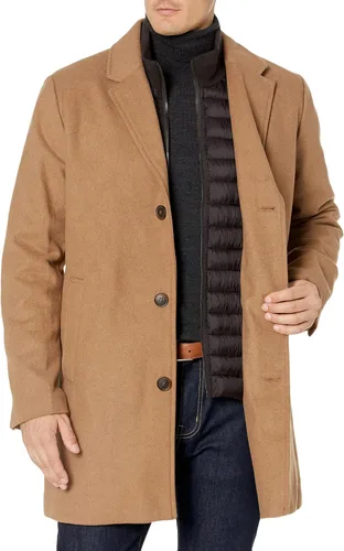 Miniatura 5 de DOCKERS Abrigo de mezcla de lana Henry para hombre (tallas regulares y grandes y altas)