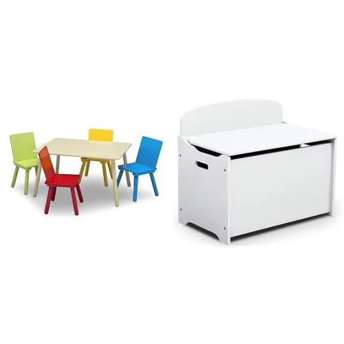 Miniatura 17 de Delta Children Conjunto de mesa y sillas para niños (4 sillas incluidas), gris/azul