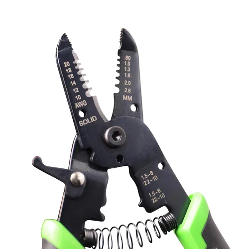 Miniatura 9 de Hilmor Pelacables de 7" con mango de goma, negro y verde, WS7 1885426