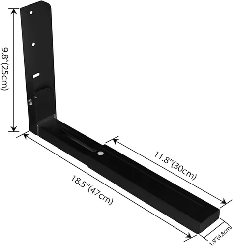 Miniatura 2 de Soportes de montaje en pared para microondas, brazo plegable, ajustable, extensible, para colgar en la pared, soportes para microondas, soporte