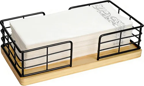 Miniatura 12 de Kordory Servilletero de Servilletas de Cóctel Acrílico para Mesa, para Servilletas de 5 x 5 Pulgadas, Soporte Moderno Vertical de Servilletas
