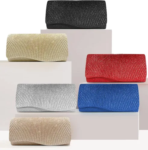 Miniatura 4 de AIJUN Clutch Purses for Women Sequin Envelope Evening Bag Party Prom Purse Bride Wedding Handbag with Chain