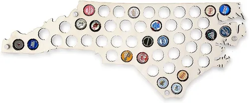 Miniatura 11 de Torched Mapa de tapa de cerveza de Virginia Occidental, soporte de tapa de cerveza de los Estados Unidos, decoración de pared, regalo para amantes