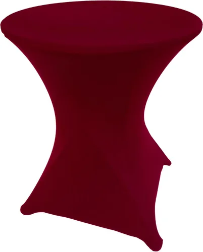 Miniatura 37 de Mantel de cóctel de elastano redondo de 24 pulgadas x 30 pulgadas de alto, color negro