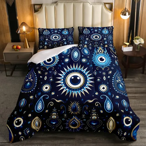 Miniatura 16 de Erosebridal Juego de ropa de cama de calavera de vaca bohemia tamaño individual para vaquero occidental, diseño de cactus y esqueletos negros, juego